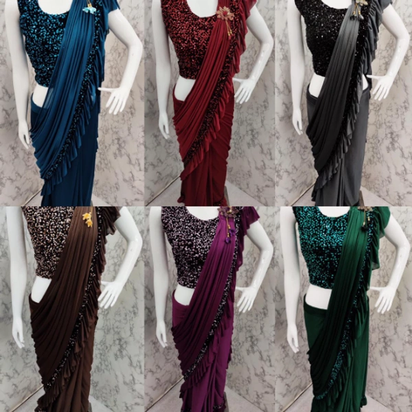  Ruffel Saree 